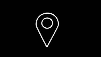 Endless Chalk-Drawer Animation of Map Marker Pin video