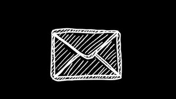 An envelope with a white line drawn on it video