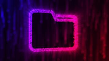 A file folder with a glowing light on it video