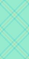 Countryside pattern plaid, femininity background texture fabric. Mixed check textile seamless tartan in mint and teal colors. vector