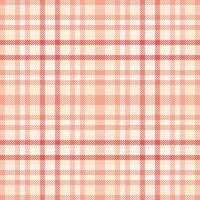 Soft coral and cream plaid pattern. Elegant, subtle texture ideal for backgrounds, textiles, or packaging. Evokes feelings of warmth and comfort. Versatile design perfect for a variety of projects. vector