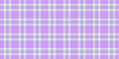 Online plaid background tartan, overlay texture fabric check. Graceful seamless pattern textile in light and violet colors. vector