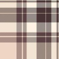 Subtle neutral plaid pattern in cream and brown tones. Perfect for textile design, fashion, or website backgrounds. Evokes warmth, comfort, and classic style. vector