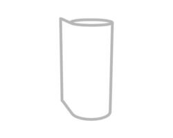 Simple, minimalist illustration of a rolledup document or scroll. Perfect for concepts of knowledge, storage, information, or archiving. vector