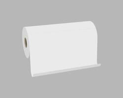 Clean, minimalist illustration of a roll of paper against a neutral grey background. Perfect for representing concepts of new beginnings, potential, or simplicity. vector