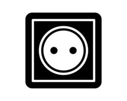 Sleek, modern pictogram of a power outlet. Symbolizing connectivity, energy, or electrical systems. Use for tech, infrastructure, or home automation designs. Simple impactful. vector