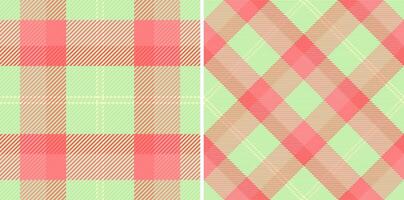 Fabric tartan check of texture textile background with a plaid seamless pattern . Set in spring colors. Stylish picture ideas for fashion inspiration. vector
