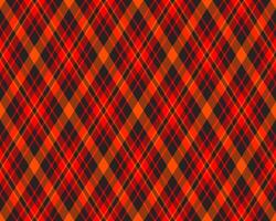 Vibrant red and orange diagonal plaid pattern. Perfect for fall designs, apparel, textiles, or website backgrounds. vector