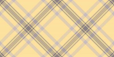 Elegant pastel yellow and gray plaid pattern. Subtle texture creates a sophisticated design perfect for textiles, fashion, or website backgrounds. vector