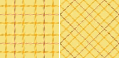 Elegant yellow plaid pattern. Classic tartan design for backgrounds, textiles, or graphic projects. Offers a warm, cozy aesthetic. Use for diverse creative applications. vector