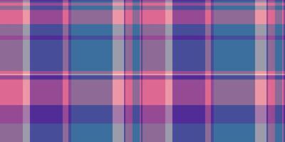 Graphical plaid seamless tartan, setting check background fabric. Packaging pattern texture textile in pastel and blue colors. vector