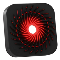 Abstract Red and Black Swirl Design in Square Frame png