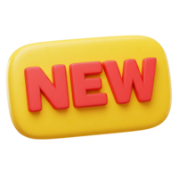 3D Render of Yellow and Red New Label png