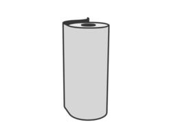 Simple illustration of a roll of paper, perfect for representing concepts like new beginnings, potential, or unused resources. vector