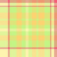 Vibrant pastel plaid pattern in lime green, pale yellow, and coral. Perfect for textile design, website backgrounds, or crafting projects. vector
