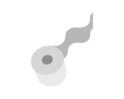Simple, minimalist illustration of a roll of paper with a flowing end. Perfect for concepts of continuity, flow, process, or even hygiene. Use in websites, presentations, or infographics. vector