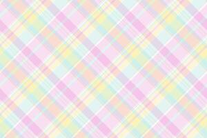 Pastel plaid pattern. Soft, colorful fabric texture, perfect for backgrounds, design elements, or festive projects. Adds a gentle, cheerful touch. vector