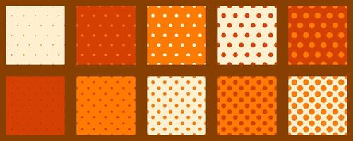 Set polka dots pattern. Simple background for web or print. Abstract surface. vector