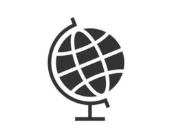 Simple, elegant globe icon symbolizing global connection, education, and exploration. Versatile for website design, presentations, infographics, and educational materials. vector