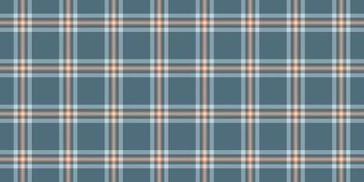 Decorate background texture textile, border seamless check. Rag pattern fabric tartan plaid in pastel and cyan colors. vector