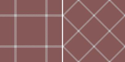 Classic plaid pattern variations in muted mauve and neutral tones. Ideal for backgrounds, textiles, or design elements. Versatile for warm, cozy themes. vector
