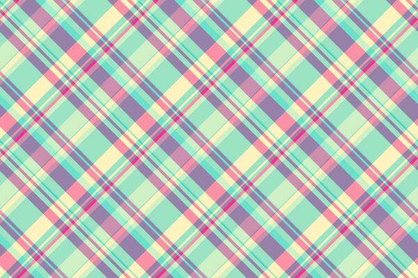 Festive check plaid, sketch textile seamless texture. Grungy tartan fabric pattern background in pastel and light colors.