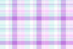 Soft, pastel plaid background. Abstract checkered pattern with light purple, white, and mint hues. Versatile backdrop for graphic design, textiles, overlays. vector