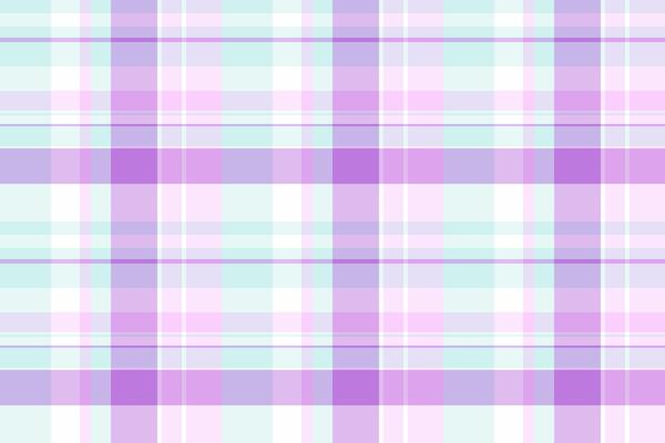 Soft, pastel plaid background. Abstract checkered pattern with light purple, white, and mint hues. Versatile backdrop for graphic design, textiles, overlays.