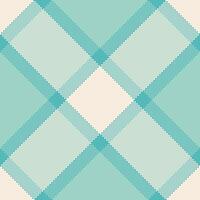 Elegant teal and cream plaid pattern. Subtle halftone texture adds depth. Perfect for textile designs, website backgrounds, or stationery. vector