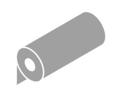 A minimalist grayscale illustration of a roll, symbolizing potential, beginnings, or new projects. Perfect for presentations, websites, or app interfaces needing a clean, modern aesthetic. vector