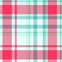 Vibrant tartan pattern with pink, teal, white. Perfect for backgrounds, textiles, or design elements. Modern versatile texture for your projects. vector