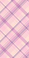Soft pastel pink and purple plaid pattern. Elegant, delicate, and versatile design ideal for backgrounds, textiles, or feminine branding. vector