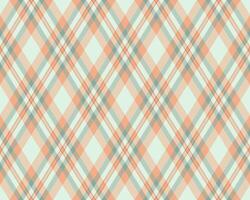 Elegant pastel plaid pattern. Subtle peach and mint green hues create a calming, versatile design perfect for textiles, websites, or packaging. vector