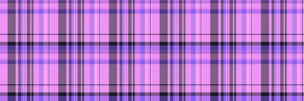 Handkerchief textile tartan, postcard texture seamless background. Design plaid fabric check pattern in magenta and purple colors. vector