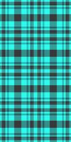 Form background check tartan, vibrant textile pattern texture. Close-up fabric plaid seamless in teal and grey colors. vector