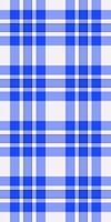Winter texture fabric check, basic tartan seamless plaid. Regular pattern background textile in blue and white colors. vector
