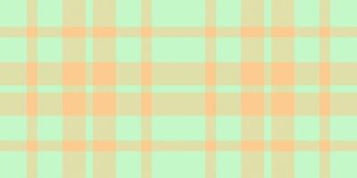 Pastel plaid pattern. Soft, calming mint green and peach tones create a gentle, repetitive texture ideal for backgrounds, textiles, or website designs. vector