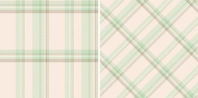 Pastel green and beige plaid patterns. Perfect for textile design, wrapping paper, or website backgrounds. Subtle yet stylish, these seamless textures offer a calming and sophisticated aesthetic. vector