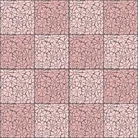 Seamless pattern with flowers in groove style in square format. vector