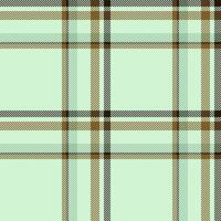 Elegant pastel green, brown, and black plaid pattern. Perfect for textile design, website backgrounds, or fashion projects. vector