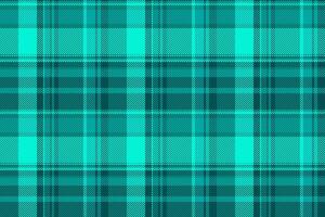 Elegant plaid tartan pattern, paper fabric check. Invite seamless background textile texture in teal and cyan colors. vector