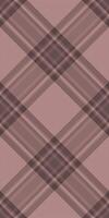 Gentle check tartan pattern, blanket plaid background fabric. Net texture textile seamless in pastel and rosy brown colors. vector