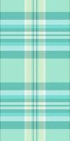Kind fabric seamless background, hippy plaid textile tartan. Tile check pattern texture in teal and light colors. vector