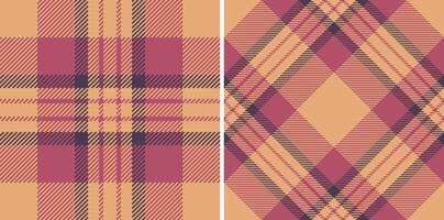 Two stylish plaid patterns in warm, earthy tones. Perfect for autumnal designs, textiles, or as a background. vector