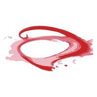 Abstract red brushstroke. Abstract blot on white background. illustration vector