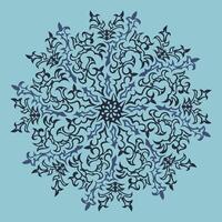 Pattern. Mandala. Lace pattern. Lace. graphics. Lace pattern on a turquoise background vector