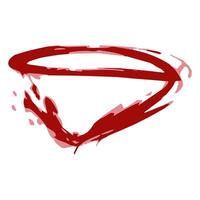 Abstract red brushstroke. Abstract blot on white background. illustration. vector