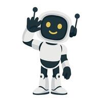 Illustration of a Friendly Robot Character vector