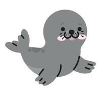 seal with a mustache and a smile vector