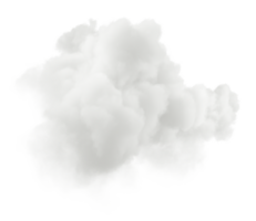 Isolate freedom smooth clouds shapes on transparent backgrounds 3d rendering png